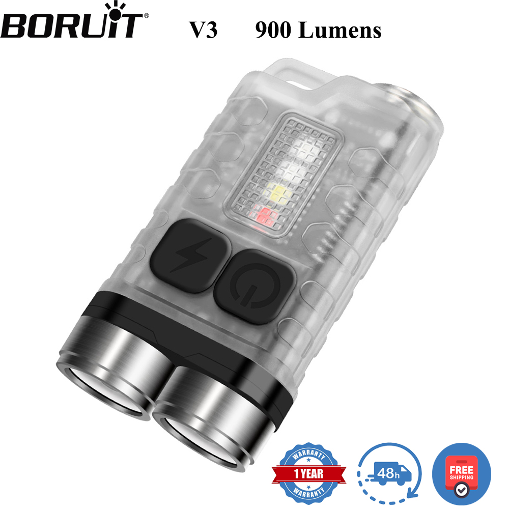 Outdoor Hunting Lights - BORUiT V3 พวงกุญแจ LED แบบพกพา 900LM