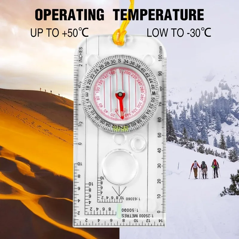 Outdoor Hunting Maps - DC40-3A เข็มทิศนําทางแผนที่ไม้บรรทัดอ่านลูกเสือขนาดกลางแจ้ง Orienteering เกียร์สําหรับล่าสัตว์ Survival Travel