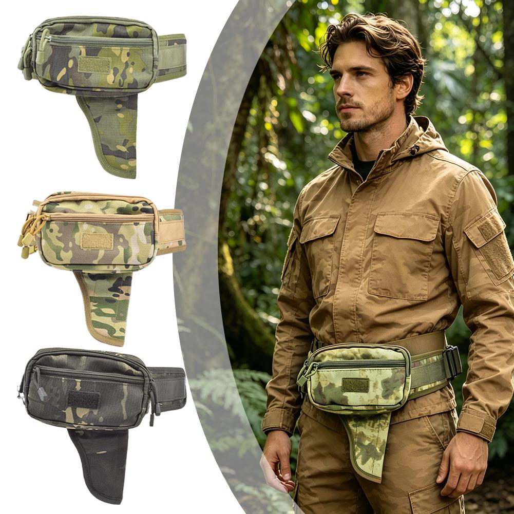 Outdoor Hunting Packs - กระเป๋าคาดเอวกันน้ำลายพรางแบบยุทธวิธี, กระเป๋าอเนกประสงค์ปรับได้สำหรับผู้ชาย, กระเป๋าเก็บของสำหรับการล่าสัตว์ ตั้งแคมป์ เดินป่ากลางแจ้ง