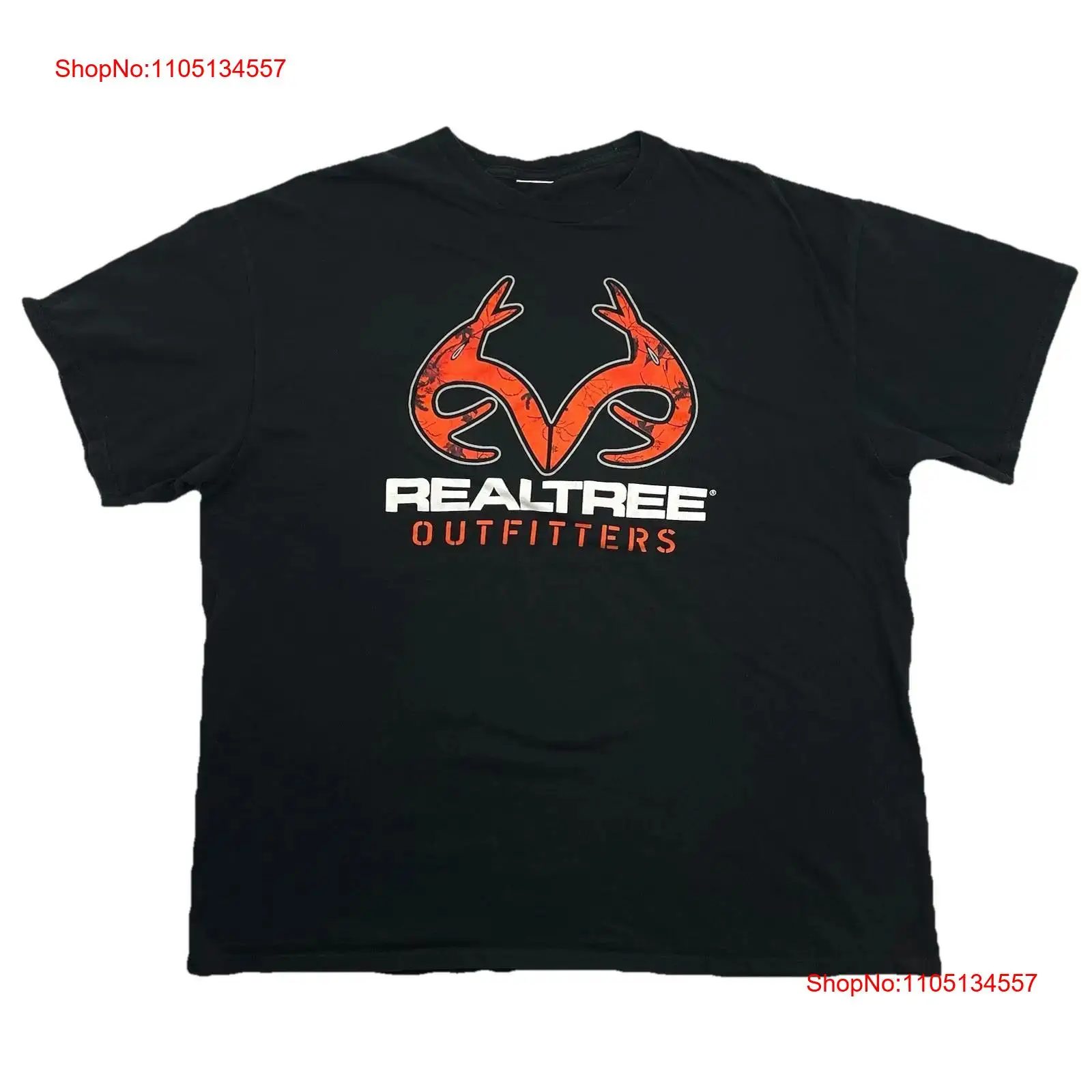 Outdoor Hunting Outfitters - เสื้อยืดล่าสัตว์สีดำ RealTree Outfitters สำหรับผู้ชาย ไซส์ XL