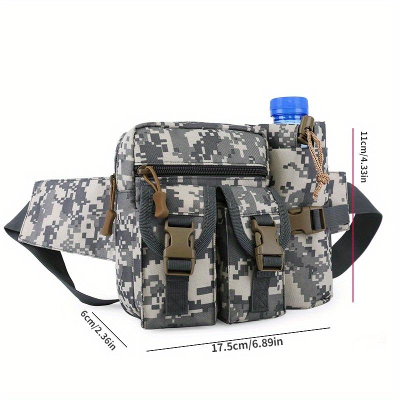 Outdoor Hunting Packs - กระเป๋าคาดเอวผู้ชายแบบยุทธวิธี 1 ชิ้น ทำจากไนลอน สำหรับใส่ขวดน้ำ โทรศัพท์