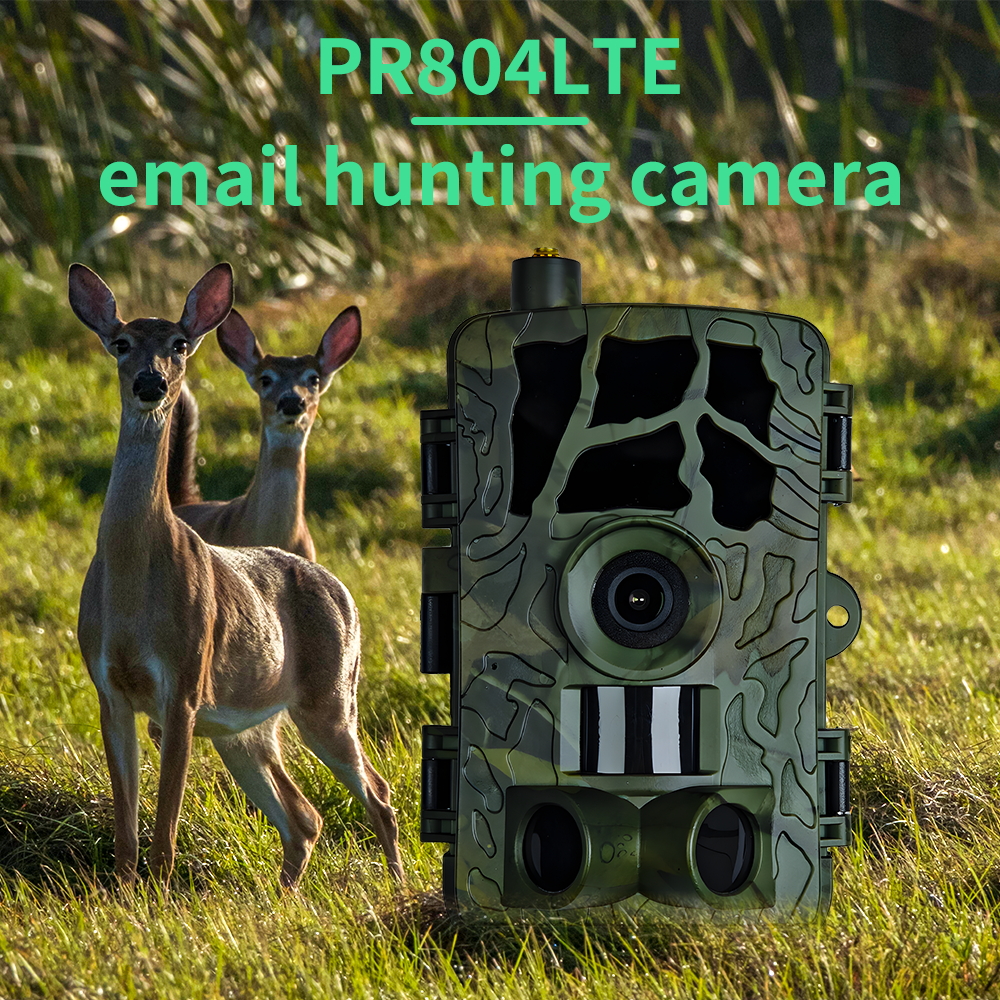 Outdoor Hunting Camera Wireless - PR804 กล้องอีเมลสําหรับสัญญาณเตือนภัยและการล่าสัตว์เส้นทางกลางแจ้งอินฟราเรด Motion Trigger ถ่ายภาพกล้อง 4G