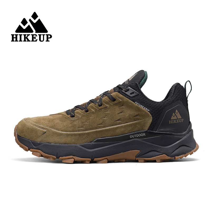 Hunting Outdoor Stores - HIKEUP ยาง Outsole Cushioned รองเท้าสําหรับชาย Antiskid