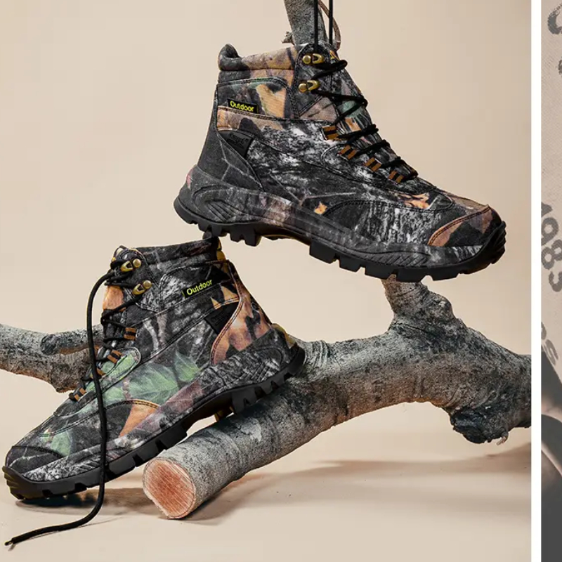 Hunting Outdoor Stores - ผู้ชาย High TOP Camouflage การล่าสัตว์รองเท้า Breathable