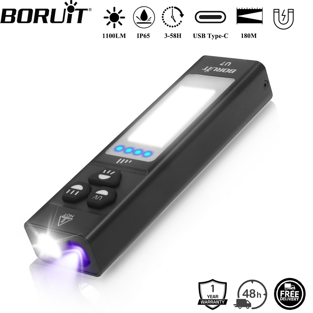 Outdoor Hunting Lights - ไฟฉาย BORUiT U7 UV LED EDC