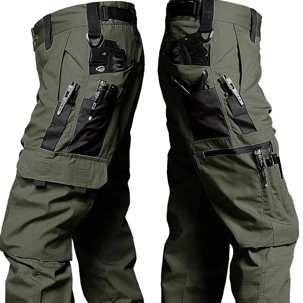 Outdoor Hunting Trousers - กางเกงทำงานแบบยุทธวิธีใหม่สำหรับผู้ชาย กางเกงคาร์โก้ลำลองสำหรับกิจกรรมกลางแจ้ง กางเกงหลายกระเป๋า กันน้ำ เสื้อผ้าสำหรับล่าสัตว์ ชุดทำงาน