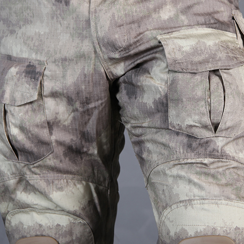 Outdoor Hunting Trousers - กางเกงฝึกซ้อม Emersongear E3 พร้อมแผ่นรองเข่า ลายพรางทหาร กางเกงผู้ชายสำหรับงานหนัก