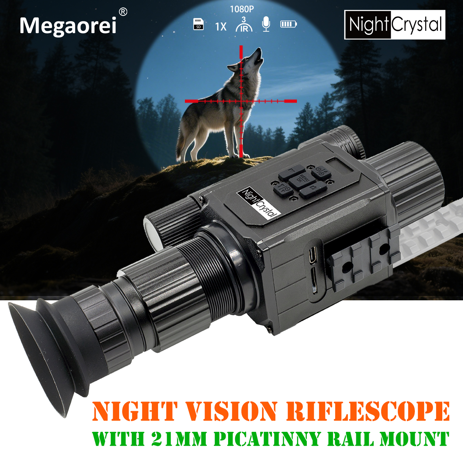 Monocular Night Vision - กล้องส่องกลางคืน Megaorei NK008 Plus NightCrystal M6A
