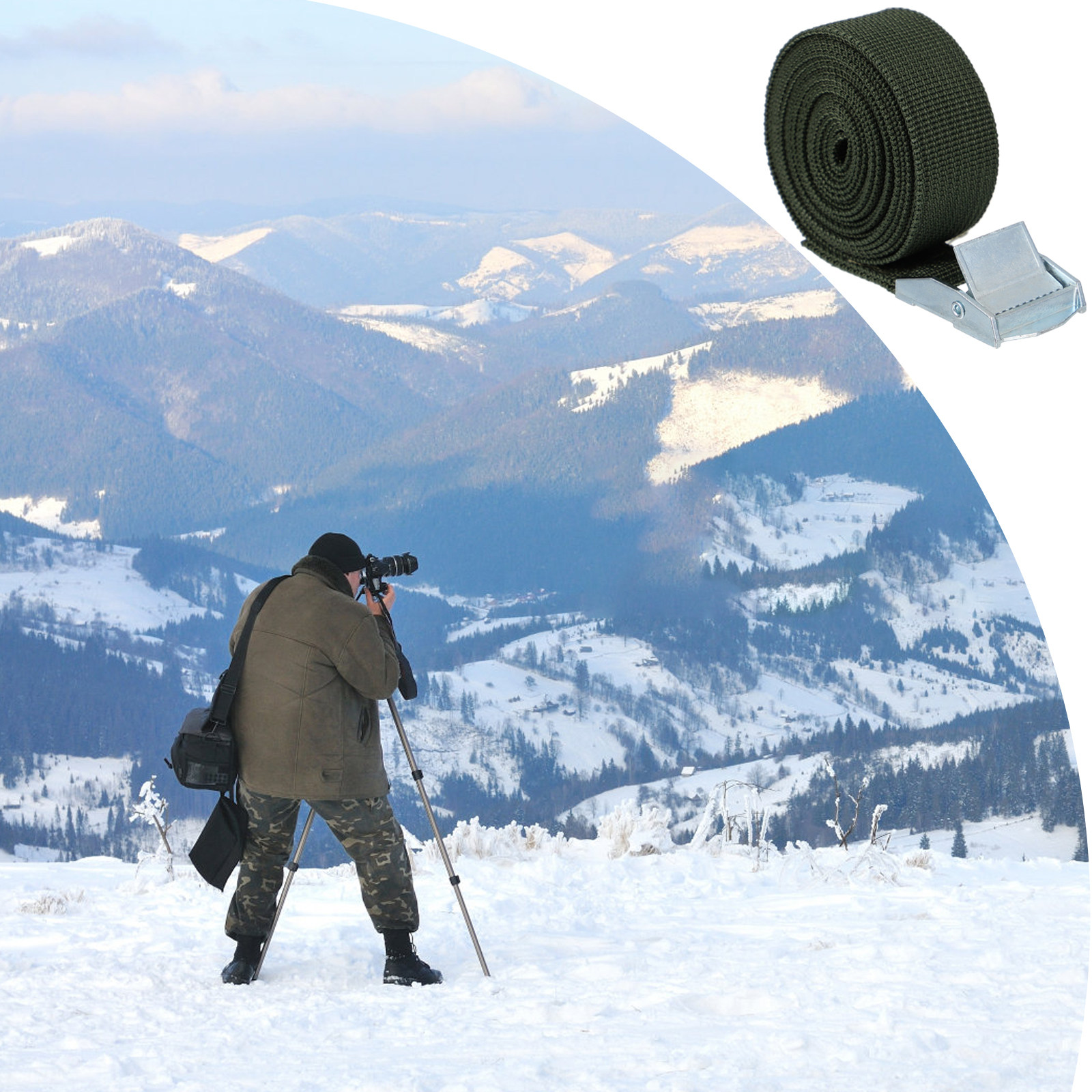 Outdoor Hunting Photography - สายรัดแบบปรับได้สำหรับงานหนัก 2 ชิ้น สำหรับการล่าสัตว์ ถ่ายภาพกลางแจ้ง และอุปกรณ์ตั้งแคมป์