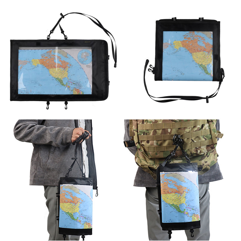 Outdoor Hunting Maps - ยุทธวิธีการล่าสัตว์ใสแบบพกพาCampingกลางแจ้งกันน้ำแผนที่กระเป๋ากรณีเดินป่าผู้ถือหนังสือเดินทางพับเก็บPOUCH Pack