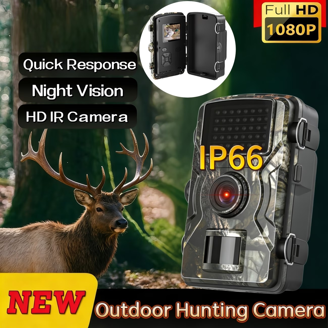 กล้องติดตามสัตว์ป่ากลางแจ้ง 10 - Outdoor Hunting Camera Wireless บทวิจารณ์และราคา