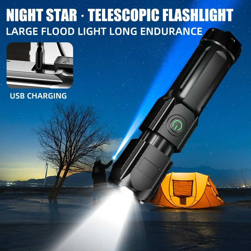 ไฟฉาย LED แบบพกพาชาร์จ USB กัน - Outdoor Hunting Lights บทวิจารณ์และราคา