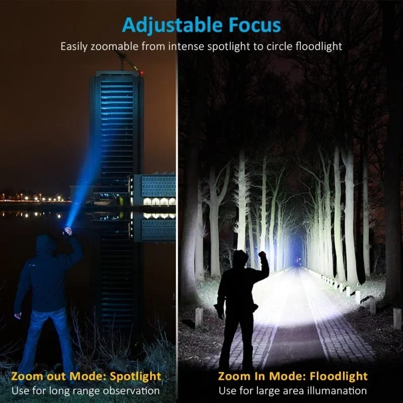 ไฟฉายแบบชาร์จได้ T6 ใช้แบตเตอร - Outdoor Hunting Lights บทวิจารณ์และราคา