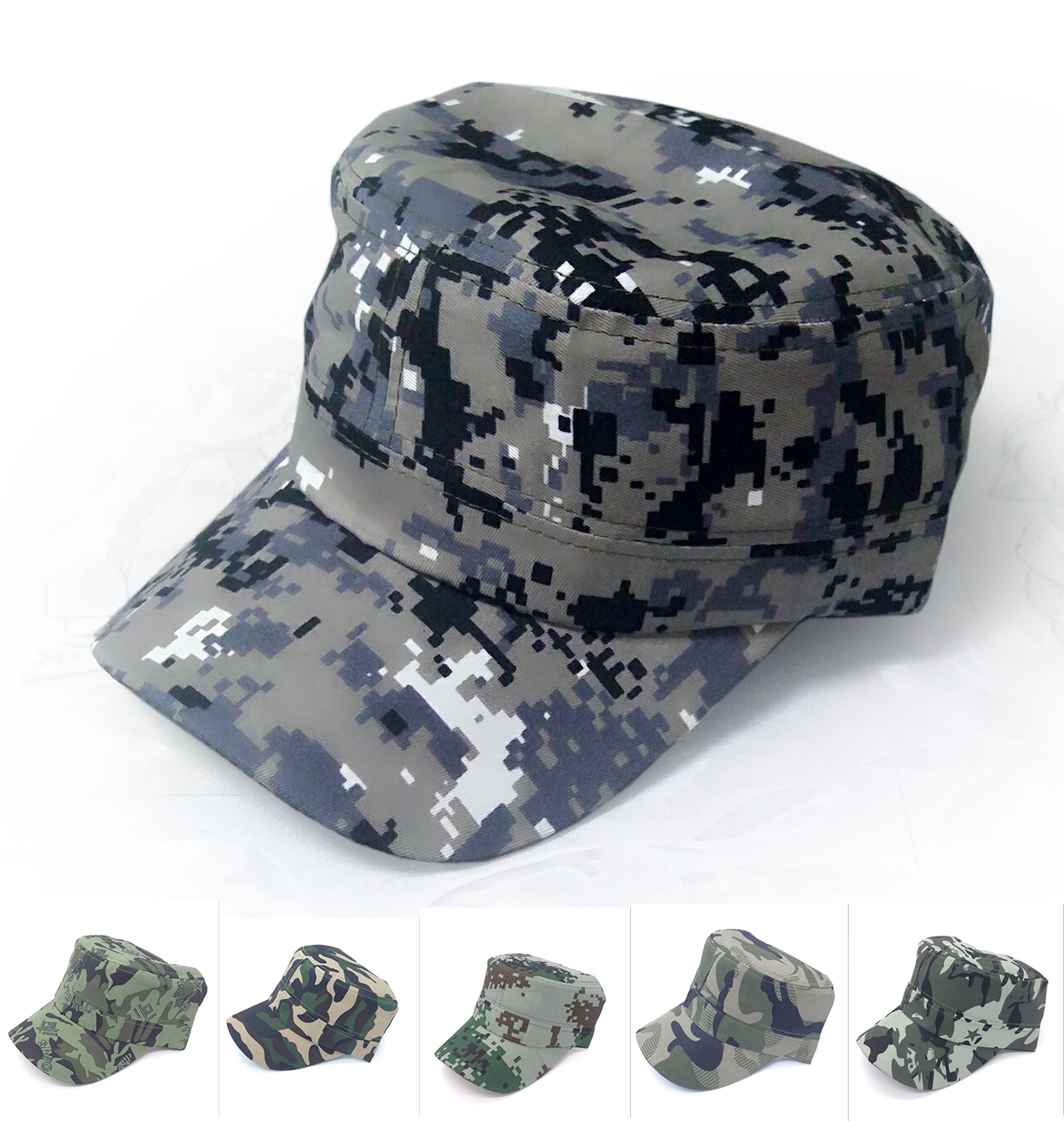 หมวกทหารสำหรับผู้ใหญ่หมวกทหารป - Hunting Outdoor Logos บทวิจารณ์และราคา