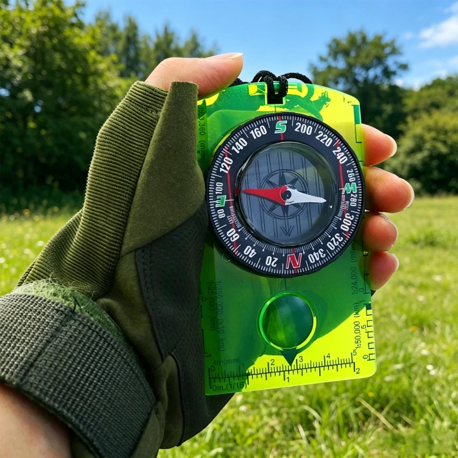 เข็มทิศกันน้ำสำหรับการอ่านแผนท - Outdoor Hunting Maps บทวิจารณ์และราคา