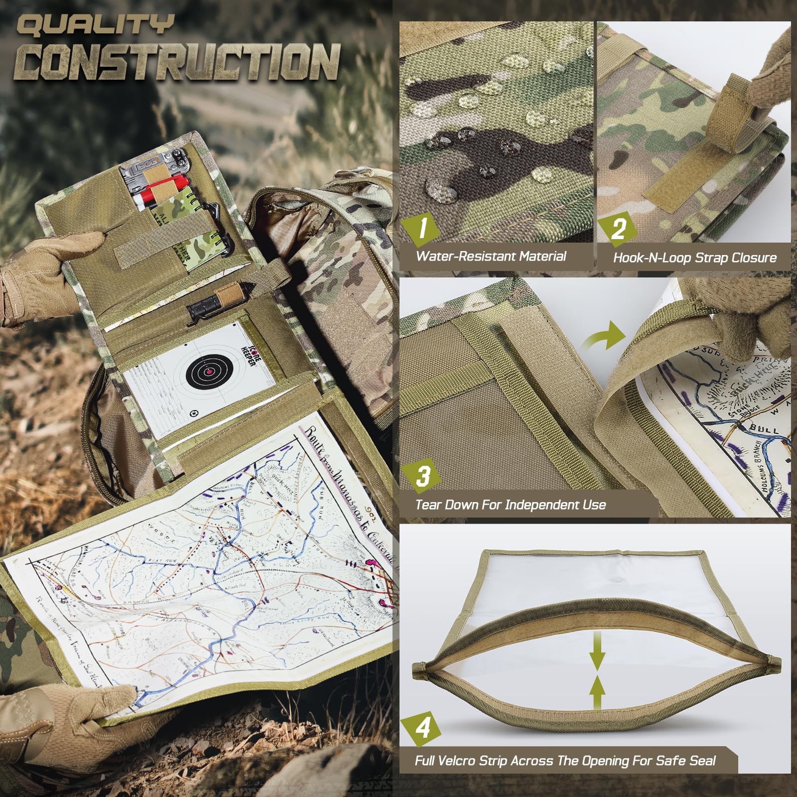 กระเป๋ายุทธวิธีทหารแผนที่กรณีผ - Outdoor Hunting Maps บทวิจารณ์และราคา