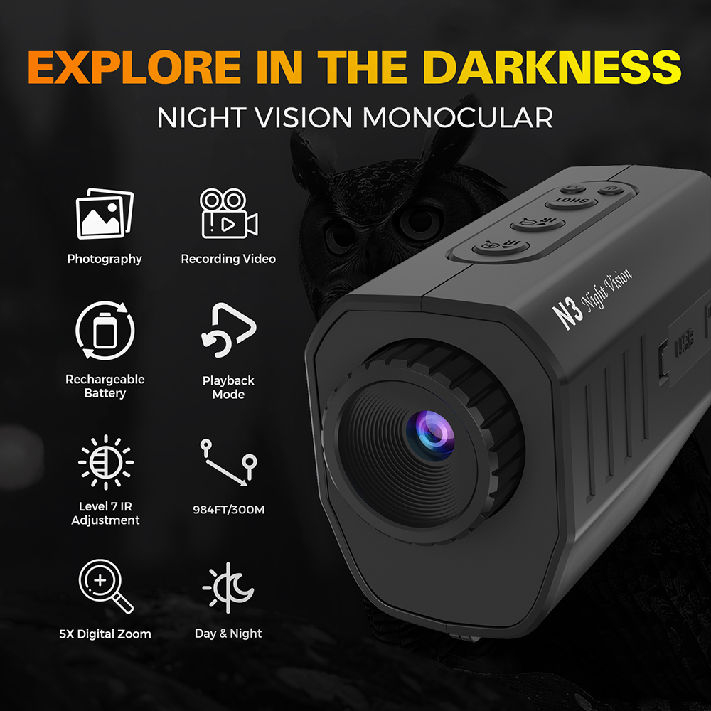 กล้องมองกลางคืนแบบตาเดียว 1080 - Monocular Night Vision บทวิจารณ์และราคา