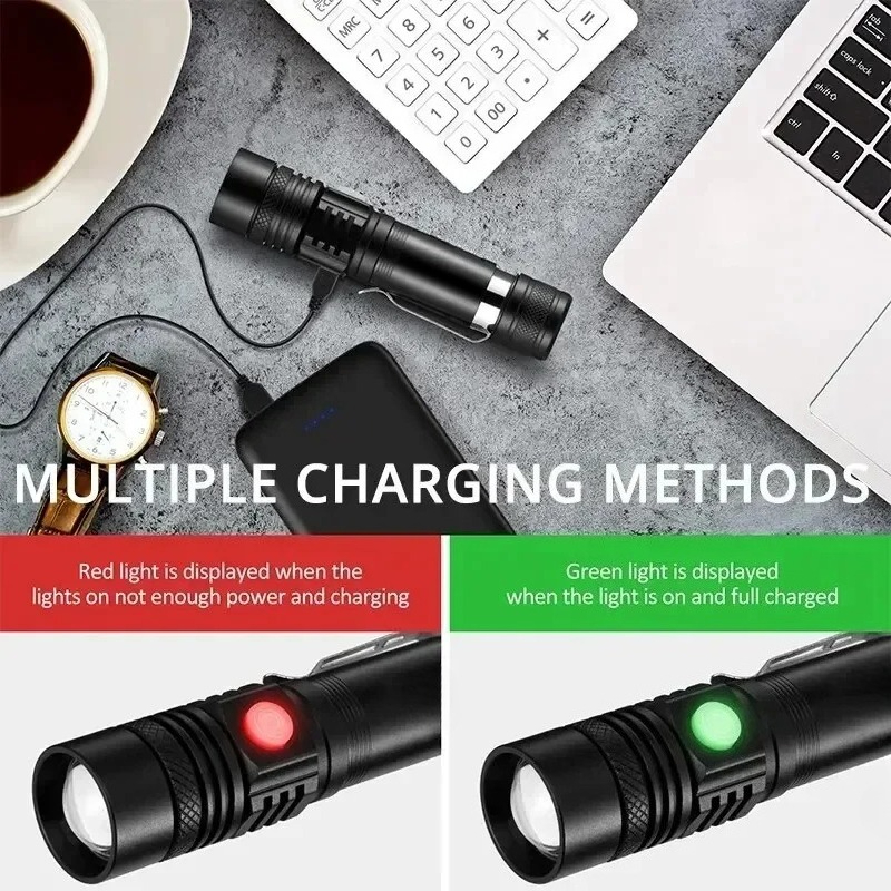 ไฟฉาย LED T6 แบบชาร์จไฟได้, ไฟ - Outdoor Hunting Lights บทวิจารณ์และราคา